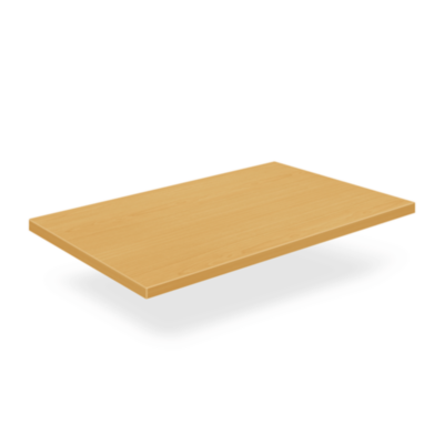 Tischplatte 25 mm eckig, Dekor Buche Melamin mit ABS-Kante 80x120 cm