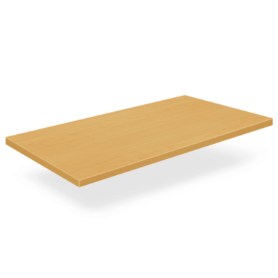 Tischplatte 25 mm eckig, Dekor Buche Melamin mit ABS-Kante 80x160 cm