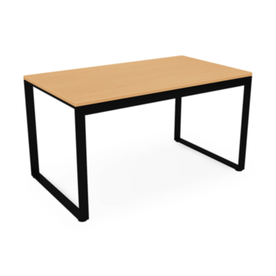 Schreibtisch OTTA Bürotisch Computertisch 25mm Dekor Buche Gestell Schwarz