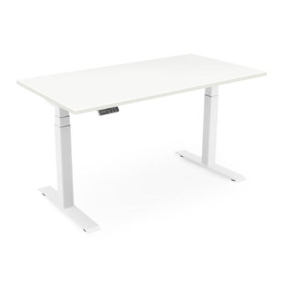 Elektrisch Höhenverstellbarer Schreibtisch UPDO PLUS Porzellanweiß (Dual Motor)