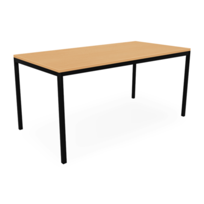 Mehrzwecktisch Kantinentisch 19mm Dekor Buche Gestell Schwarz