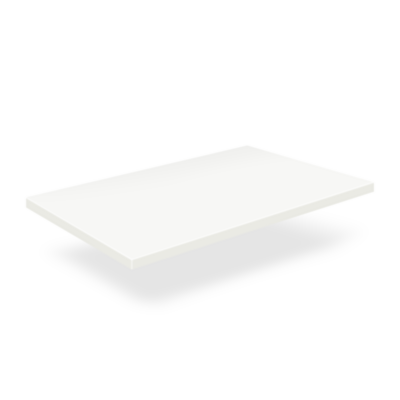 Tischplatte 25 mm eckig, Dekor Weiß Melamin mit ABS-Kante 80x120 cm