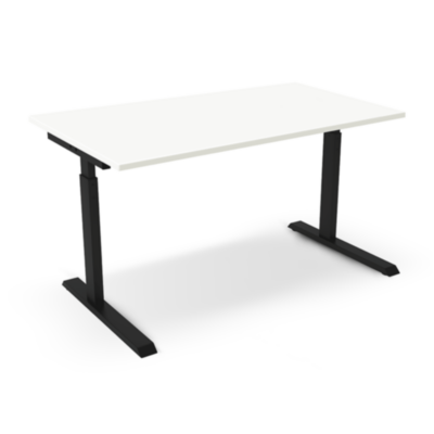 Schreibtisch manuell höhenverstellbar LORY 25mm Dekor Weiß