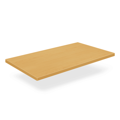 Tischplatte 25 mm eckig, Dekor Buche Melamin mit ABS-Kante 80x140 cm