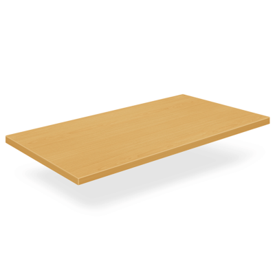Tischplatte 25 mm eckig, Dekor Buche Melamin mit ABS-Kante 80x160 cm