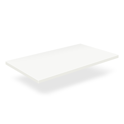Tischplatte 25 mm eckig, Dekor Weiß Melamin mit ABS-Kante 80x140 cm